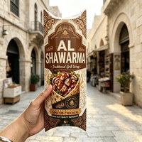 Boîte d'emballage alimentaire portable en carton de qualité alimentaire pour burrito grillé, à ouverture facile, avec logo personnalisé, pour shawarma à emporter