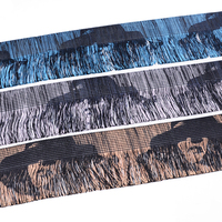 Longues garnitures à franges en rayonne et polyester de 100mm personnalisées avec logo imprimé pour rideaux de robes textiles décoratifs pour la maison