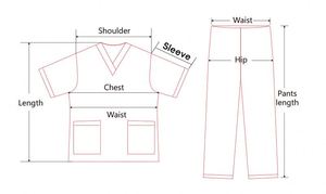 Unisex Cotton Orange Pink <b>Plus</b> <b>Size</b> Stretch <b>Scrub</b> Uniform Nursing Sets Healthcare <b>Scrub</b> Uniforms - Product Image 6