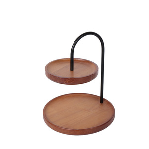 Multi Layer Wooden <b>Storage</b> <b>Rack</b> Round Standing Type For Desk Organizing Jewelry Perfume And Personal Care Items - Product Image 3