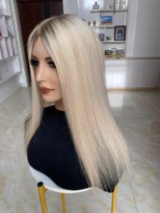 YF-2408 # Toppers de Cabello Virgen Ruso SBT18/SBT60 9*9 con Base Mono para Mujer, Aspecto Natural y Estilo Liso - Product Image 6