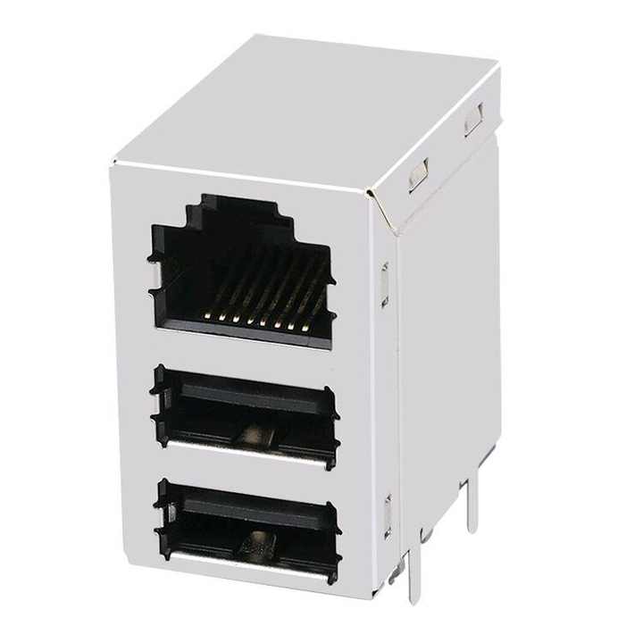 AR1USB2-3785E RJ45 with Dual USB Combo Connector - Zhusun Jack