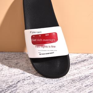 Usine générationnelle intérieur/extérieur personnalité coréenne été pantoufles hommes confortable maison porter orteil PU semelle hommes marée marque - Product Image 4