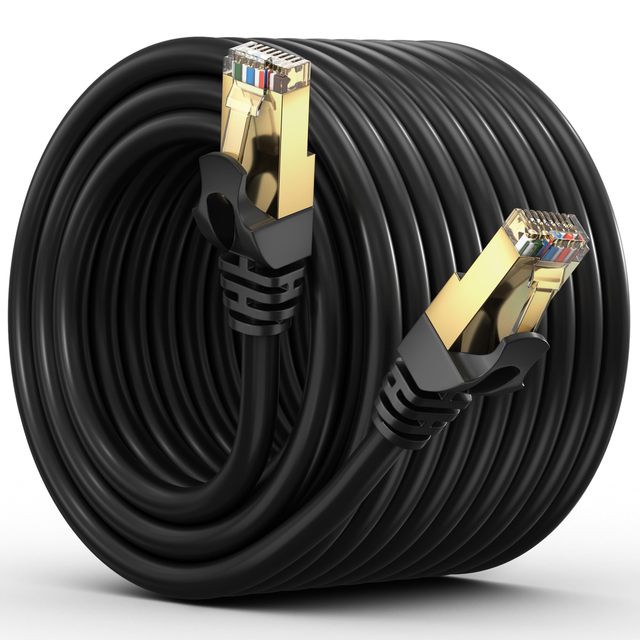 Zong ODM/OEM High Quality SFTP Shielded Copper Core Cat7 Cat8 Outdoor Ethernet LAN Cable RJ45 Patch Cord for Telecom Use