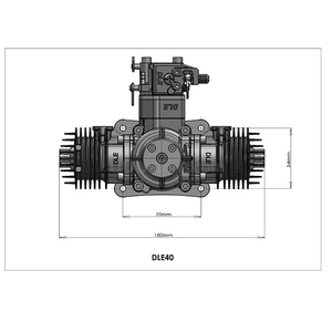 Motor DLE DLE-40cc de Gasolina de Dos Cilindros con Encendido Electrónico para Avión RC - Product Image 6