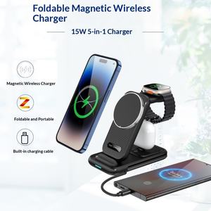 Soporte de Carga Inalámbrico Plegable Tres en Uno, Multifuncional, con Succión Magnética, Cargador de Teléfono Móvil QC3.0, Venta Caliente Transfronteriza - Product Image 5