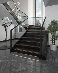Marche de sol en marbre noir, pierre naturelle moderne, vente en gros, carrelage d'<span class=keywords><strong>escalier</strong></span> - Product Image 3
