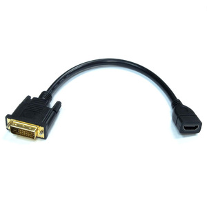 Câble adaptateur DVI 24 + 5 mâle vers HDMI femelle, connecteur vidéo en cuivre noir moulé par injection - Product Image 2