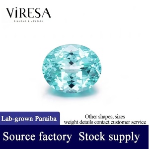 Gioielli Viresa, <span class=keywords><strong>Pietra</strong></span> Sintetica <span class=keywords><strong>Paraiba</strong></span> 4x6mm-9*11mm, Taglio Ovale, <span class=keywords><strong>Pietra</strong></span> Colorata <span class=keywords><strong>Paraiba</strong></span>, Zaffiro Creato in Laboratorio, Gemma Sfusa - Product Image 2