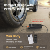 Nexest 12V Mini pompe à vélo électrique Portable ABS gonfleur de pneu de voiture avec 150psi moniteur de pression des pneus boîte numérique emballée