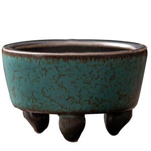 Quemador de incienso de cerámica esmaltada azul, hecho a mano para ceremonia del té y uso religioso, origen Dehua - Product Image 5