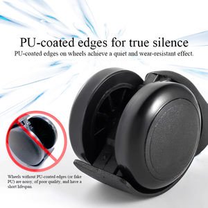 1,5 Zoll gerader Zahn Universal räder Flach bügel Stahlrohr möbel Bürostuhl Dreh rollen Blumen regal Räder Schule - Product Image 5