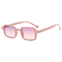 Lunettes de soleil carrées rétro DL Glasses, dernières tendances, protection UV400, monture PC verte, lunettes de soleil colorées tendance