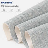 Lembaran Kulit PVC Kulit Imitasi Vinyl Kain Rexine Grosir Gulungan 0.9mm Ramah Lingkungan Tahan Api Sofa Kursi Panel Dinding Pelapis EU