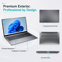 Laptop Bisnis AI Intel Core Ultra 5 225H 15.6 Inci Terbaru, 24GB LPDDR5, 512GB PCIe NVMe SSD, Windows 11 Pro, Layar FHD IPS