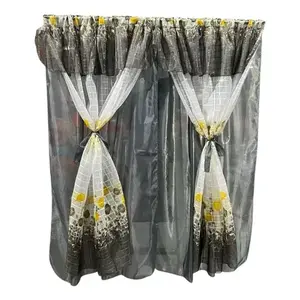 Ensemble de 6 rideaux ajourés Tulipan, 2 m de haut x 2,50 m, motif floral classique, décoration intérieure - Product Image 5