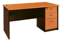 Bureau d'ordinateur en bois de style minimaliste marron, design ancien, en promotion