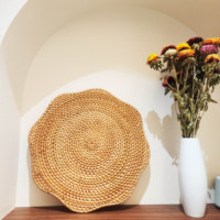 Hochwertiges Bohemian Rattan- und Seegras-Tischset mit Untersetzer, Umweltfreundliche Großhandels-Tischdekoration