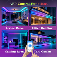 Bande LED SPI RGB RGBW COB 24V à haute densité avec contrôle vocal Wi-Fi pour salle de jeux, bar, KTV, parc