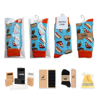 Chaussettes OEM personnalisées avec logo brodé, chaussettes fantaisie en coton, ensembles d'emballage, chaussettes unisexes pour femmes et hommes, chaussettes personnalisées pour hommes