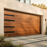 Desain Modern aluminium Sectional pintu garasi rumah Villa bagian atas kepala pintu garasi geser Remote Control