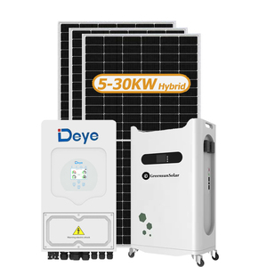 ระบบชุดโซลาร์เซลล์สำเร็จรูปสำหรับบ้าน 5KW-100KW MPPT แบตเตอรี่ลิเธียม-ไอออน/ตะกั่ว-กรด อายุการใช้งาน 25 ปี ระบบกักเก็บพลังงานแบบไฮบริดเชื่อมต่อกับระบบไฟฟ้า - Product Image 1