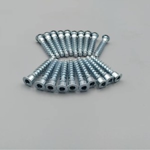 Carbon Steel Galvanized Thin Flat Head Hex <b>Socket</b> <b>Screws</b> 7x38 7x48 6.3x38 6.3x48 5x38 5x48 For Wood Furniture Fastening - Product Image 1