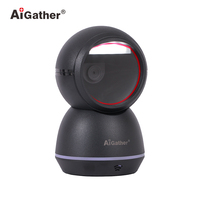Plataforma de escaneo de código de barras de escritorio USB de color negro + con cable