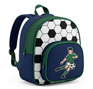 Mochila Infantil de Fútbol con Diseño Animado, Ligera, Antibacteriana, Ecológica, de Poliéster Reciclable, Gran Capacidad, con Asa Curva - Product Image 1