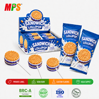Sucettes rondes en forme de biscuits aux fruits mélangés OEM Yummy, 30 pièces