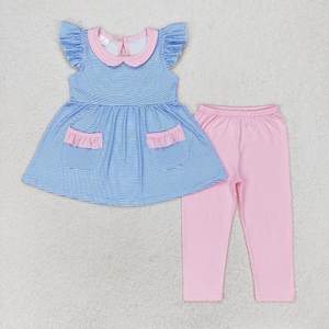 RTS Pas de quantité minimale de commande beauté bête football imprimer tenues pour enfants automne manches volantes vêtements Sweet Girl Boutique en gros - Product Image 4