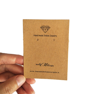 ป้ายติดต่างหูแบบกระดาษเคลือบพิมพ์ลายทอง <span class=keywords><strong>DELON</strong></span> Design พร้อมเคลือบฟิล์ม พิมพ์สกรีน สำหรับแสดงสินค้าเครื่องประดับ - Product Image 1