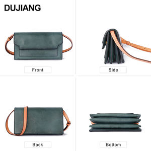 Borsa Messenger da donna di lusso in vera <span class=keywords><strong>pelle</strong></span> piccola cerniera a tracolla quadrata a spalla singola moda Vintage per la primavera/estate - Product Image 2