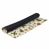 Tapis de jeu de Mahjong facile à accrocher, thème Noël, tapis de table de jeu, protection de bureau en néoprène pour Mahjong