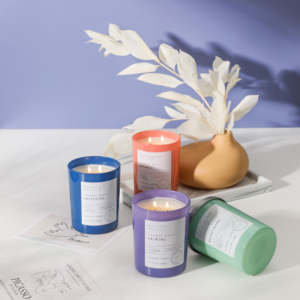 Pot en verre de luxe thé blanc bougie d'aromathérapie coffret cadeau vente en gros de bougie parfumée à la cire de soja de marque privée pour la revente - Product Image 5