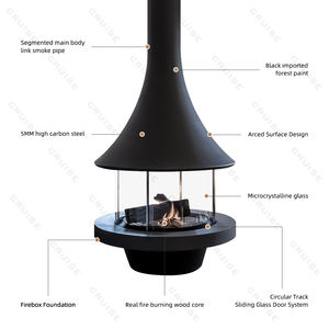 CRUZEIRO Moderno Comercial Autoportante Circular Wood-Burning Winter Heating Único Direct-Vent Gás Indoor Lareira - Product Image 6