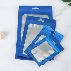 Saco de papel personalizado para tempero, janela transparente 250g tempero saco de embalagem para temperos de comida