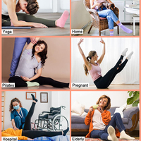 Chaussettes de yoga antidérapantes à cinq orteils pour femmes Pilates Floor Pile