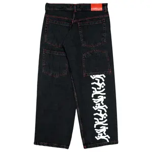 RUYI-pantalones vaqueros holgados de alta calidad para hombre, jeans holgados personalizados de estilo hip hop, ropa de calle