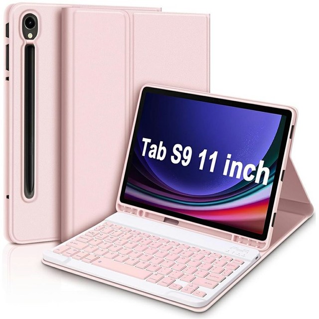 Keyboard Tablet Case for Samsung Galaxy Tab S9 FE SM X510 X516 X518 PU Flip Cover