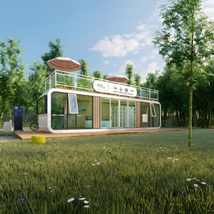 Casa modulare prefabbricata in acciaio portatile di lusso per uso domestico e alberghiero le <span class=keywords><strong>capsule</strong></span> dello spazio muovono i baccelli di mela per le ville - Product Image 3