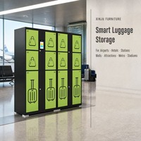 Casier de rangement intelligent pour bagages, casier à bagages automatisé en libre-service avec reconnaissance faciale et empreintes digitales pour aéroport, gare