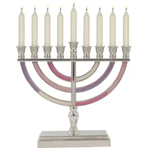 חנוכיה חנוכיה תשעה סניפים יהודים מנורה יהודית יודאיקה