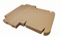 Boîte en papier kraft ondulé de taille personnalisée de 39*30*7.5cm Boîte d'avion de stratification mate d'expédition légère marron