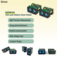 Module de capteur de distance laser Siman SDFM100 100m Haute précision UART TTL Grade industriel DC 9~36V DTOF Fréquence réglable