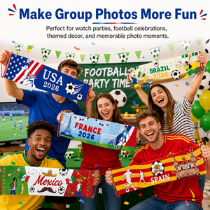 Équipement <span class=keywords><strong>de</strong></span> Fête pour Supporters <span class=keywords><strong>Coupe</strong></span> du Monde <span class=keywords><strong>de</strong></span> Football 2026 – Drapeau Portable, Bannière, Accessoires <span class=keywords><strong>de</strong></span> Soutien, Décorations d'Ambiance pour Photomaton - Product Image 3