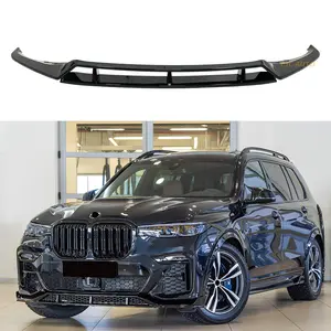 Parlak siyah M performans tarzı aksesuarları ön splitter ön ÖN TAMPON için Bmw X7 serisi G07 ön-Lci 2019 2020 2021 +