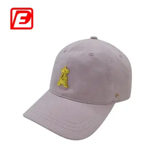 핑크 일반 염색 주문 금속 로고 6 패널 고품질 야구 모자 스포츠 모자