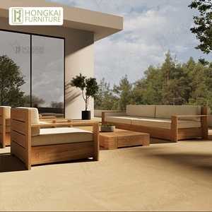 Conjunto de Sofá de Jardín de <span class=keywords><strong>Madera</strong></span> de Teca, Muebles de Exterior, Sofá de <span class=keywords><strong>Madera</strong></span> Maciza y Mesa de Centro, Conjunto de Sofá Seccional de Teca Paito - Product Image 6