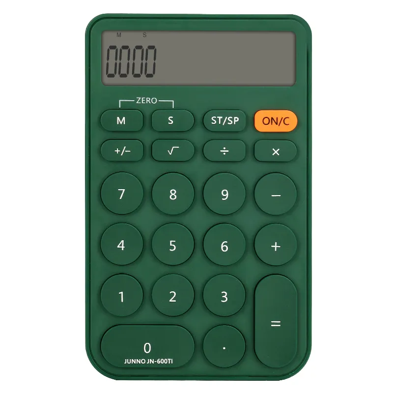 Calculadora para escritório, mesa de escritório, tamanho duplo, calculadora, 8 dígitos, mini temporizador eletrônico, de bolso